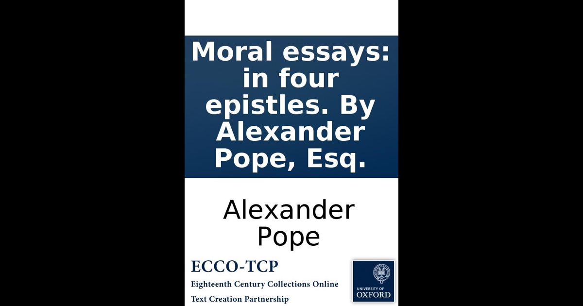 Essay on man epistle ii alexander pope