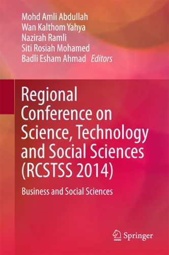 Regional Conference on Science Technology and Social Sciences RCSTSS 2014