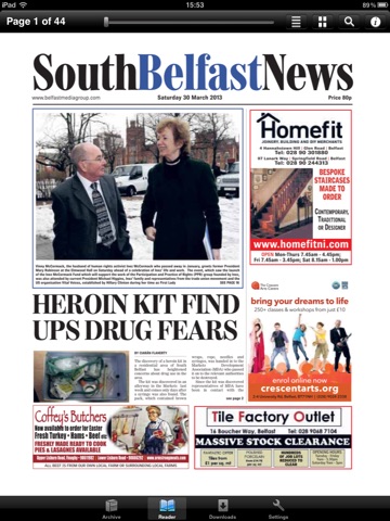 Скриншот из South Belfast News