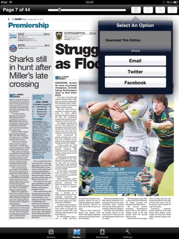 Скриншот из The Rugby Paper - Welsh Edition
