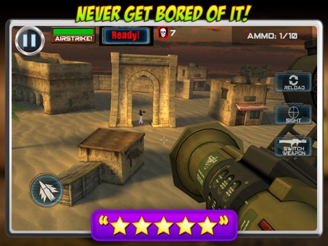 Screenshots of Helicopter Zombie Hunt- Fun 3D Army Defense Game for iPad
