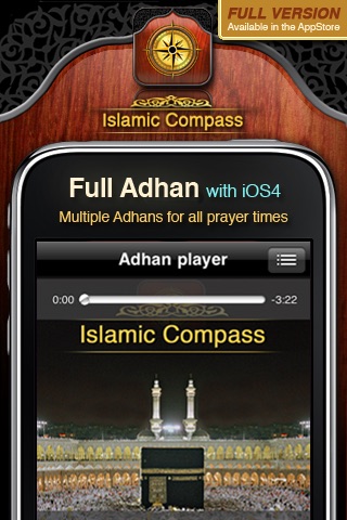 Screenshots of Islamic Compass Free - Prayer Times and Adhan Alarm for iPhone