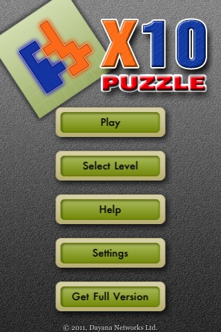 X10 Puzzle screenshot