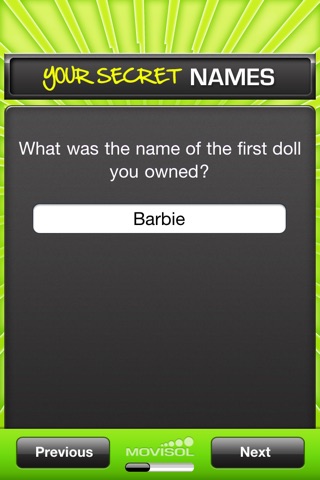 Screenshots of Your Secret Names for iPhone