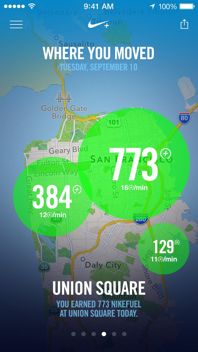 Nike+ Move Screenshot on iOS