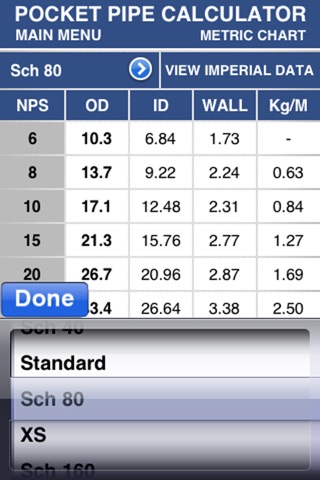 Lateral Pipe Calculator screenshot