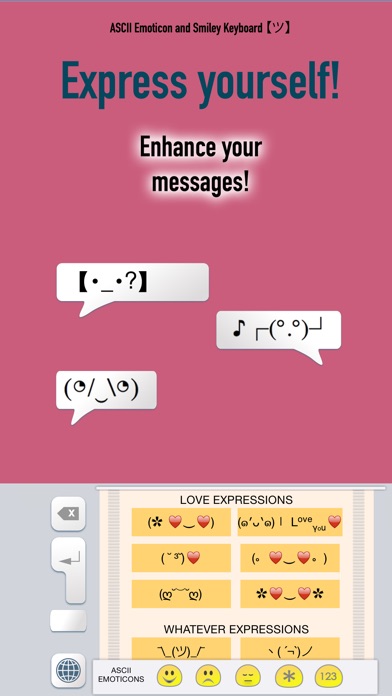 ASCII Emoticon & Smiley Keyboard (emoji emotes faces expressions and emotions)のおすすめ画像2