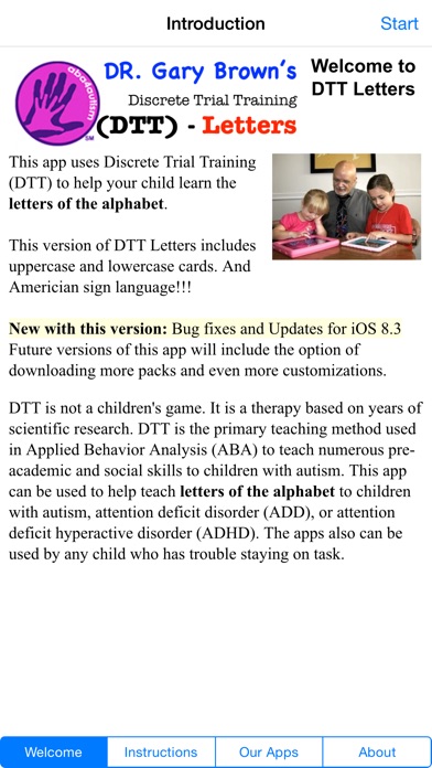 Autism/DTT Letters By DrBrownsApps.com - Includes American Sign ...