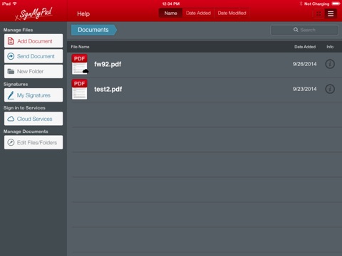 Captura de pantalla del iPad 1
