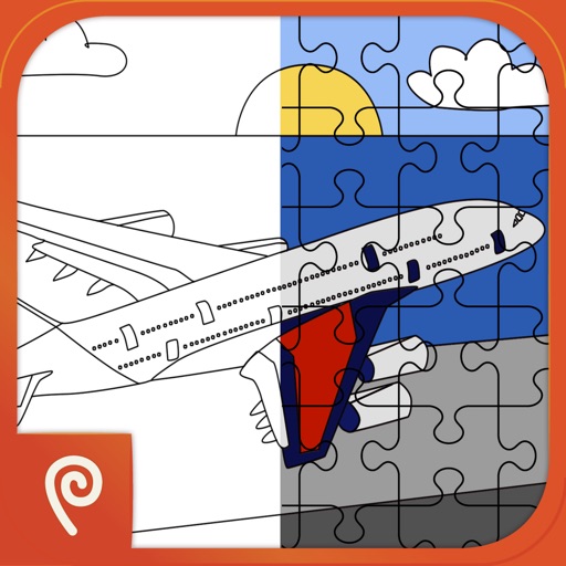 Color It Puzzle It: Planes