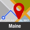 Maine Offline Map and Travel Trip Guide large map of maine 