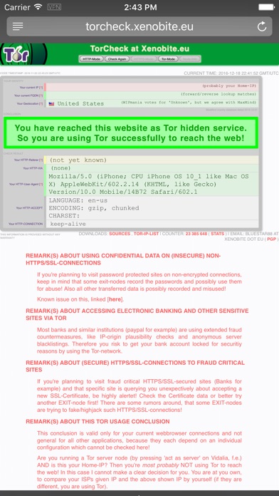 Dark VPN: Tor powered... screenshot1