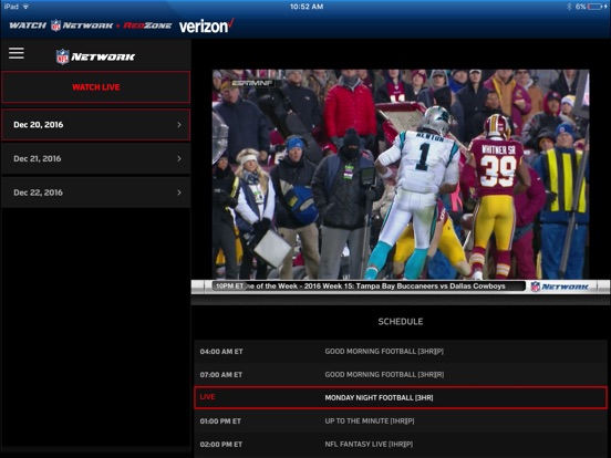 Watch NFL Network Screenshots