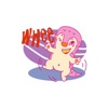 Sticker Mele Is A Pink Pangolin di caroline G