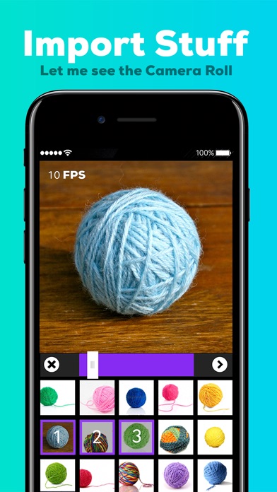 Screenshots of GIPHY Cam. The GIF Creator for iPhone