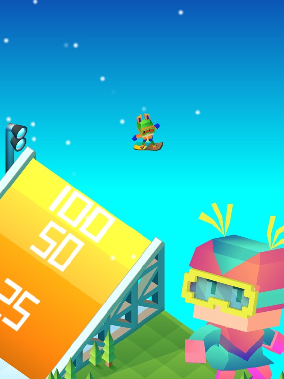 Скачать Blocky Snowboarding - Endless Arcade Runner