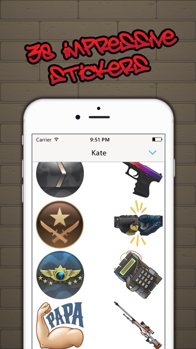 CSGO Stickers and emojiのスクリーンショット2 CSGO Stickers and emojiのスクリーンショット2