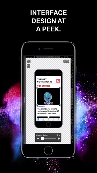 Screenshot do app Vectornator Pro