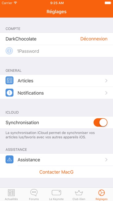 Capture d’écran iPhone 5