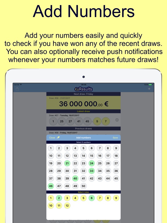 Euromillions: euResultsのおすすめ画像3