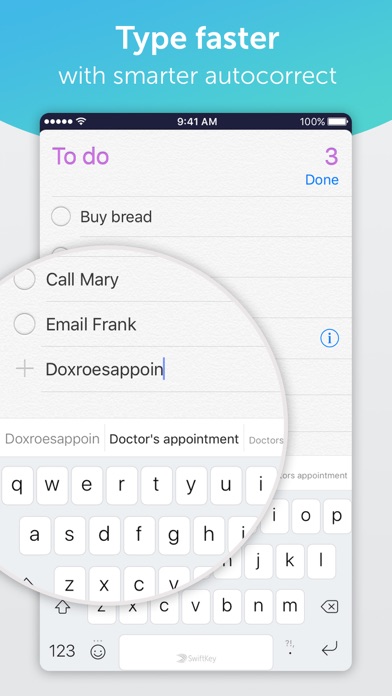 Screenshots of SwiftKey Keyboard for iPhone