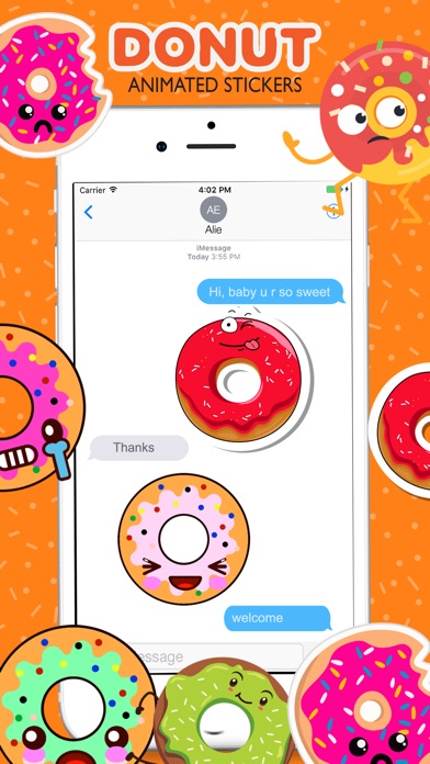 Animated Funny Donut Stickers review screenshots