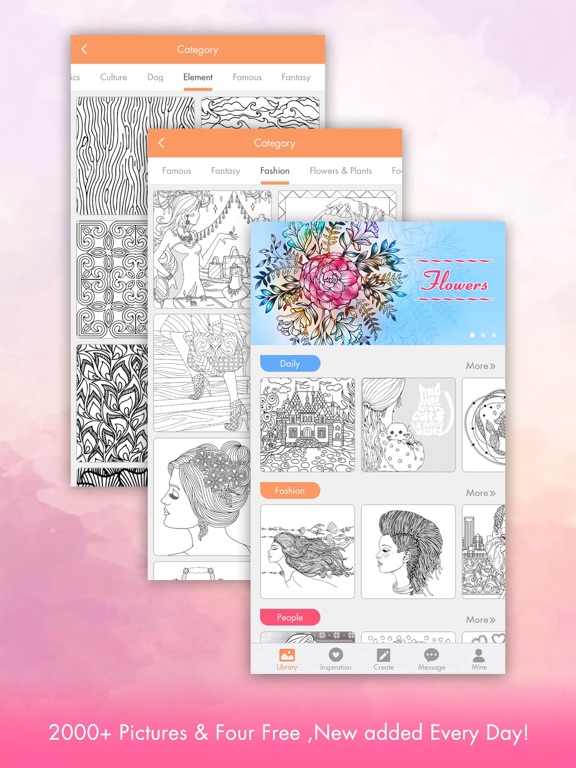 Screenshots of FREE Adult Coloring Book - Color Therapy Page for Anti-Stress Relief for iPad