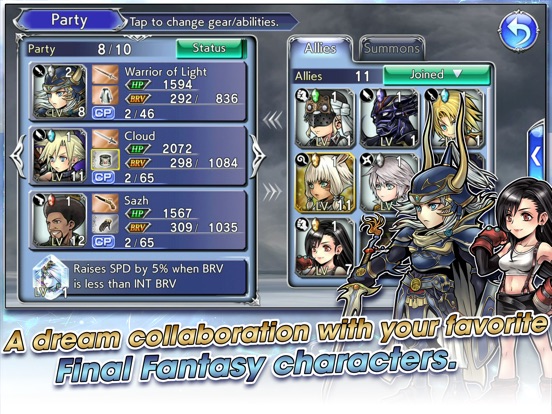 DISSIDIA FINAL FANTASY OO для iPad