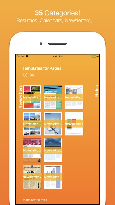 pages templates newsletter