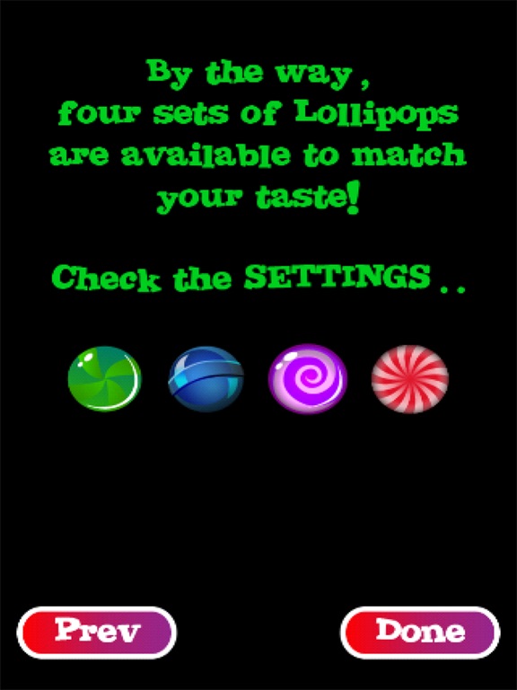 Screenshots of Lollipops for iPad