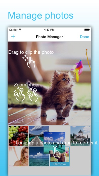 Screenshots of SlideShow Maker - Picture Video & Movie With Music for iPhone