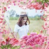 カメラの花の写真フレーム - コラージュバラ - 美しい写真フレーム