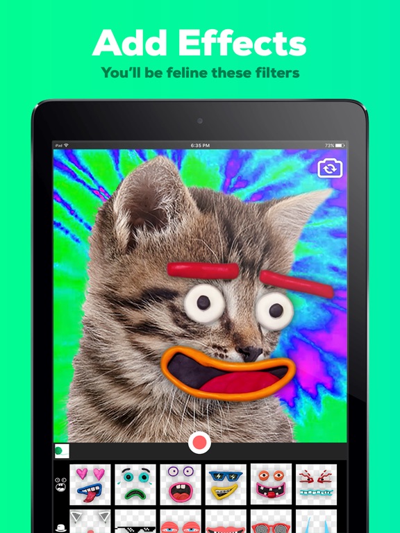 Screenshots of GIPHY Cam. The GIF Creator for iPad
