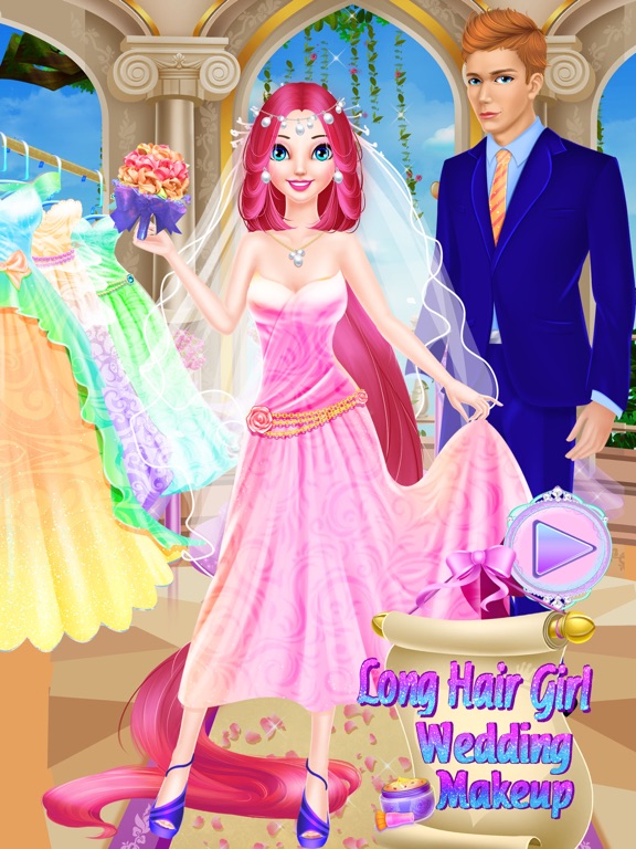 Скачать игру Длинные волосы принцессы Свадебный макияж