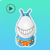 ロバのかわいいアニメステッカー