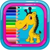 Animal Giraffes Games Coloring Book For Kids diving giraffes 