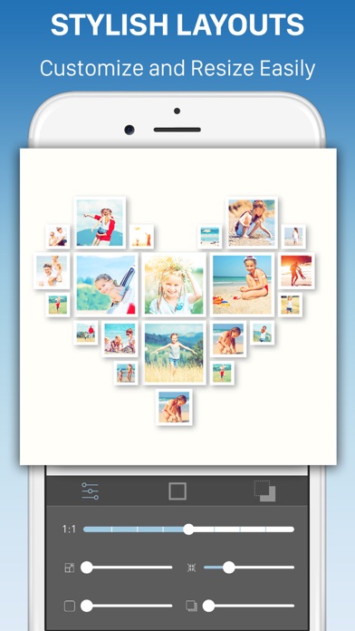 Screenshots of Mixgram - Photo Collage Maker, Picture Editor, Camera Layout.s & Sticker.s for iPhone