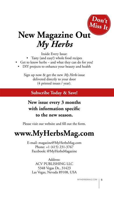 My Herbs Magazine screenshot1