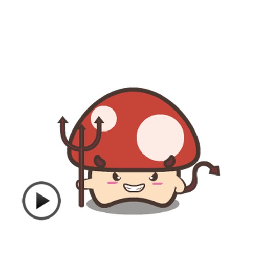 Animated Cute Mushroom Stickers by Nguyen Hoang