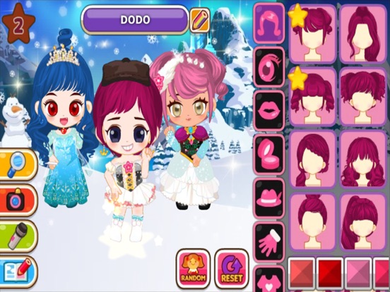 公主魔法学院 - 冰雪女王的化妆换装游戏:在 Ap