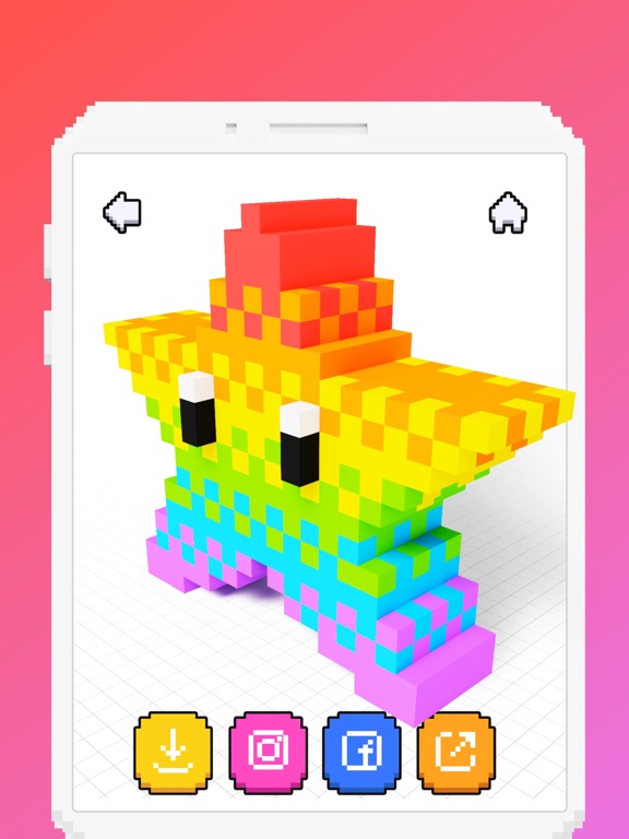 Screenshots of Voxel - 3D Color by Number for iPad