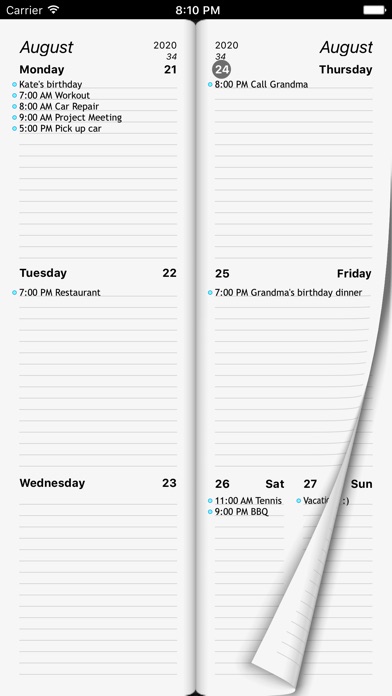 달력 - Week Calendar Ultimate 앱스토어 스크린샷