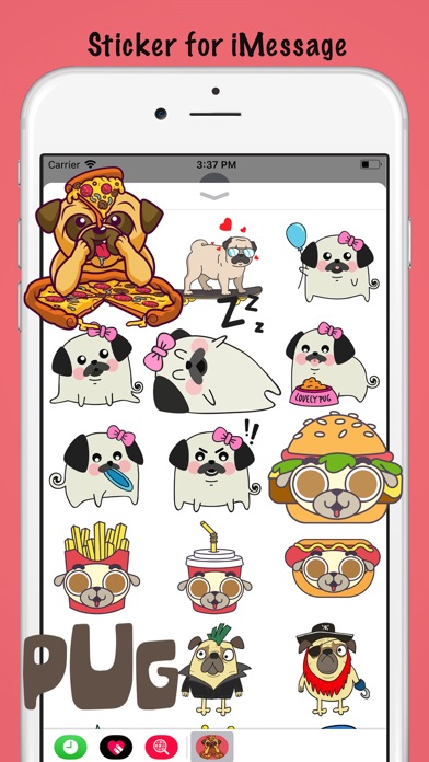 Adorable Baby Pug Sticker review screenshots