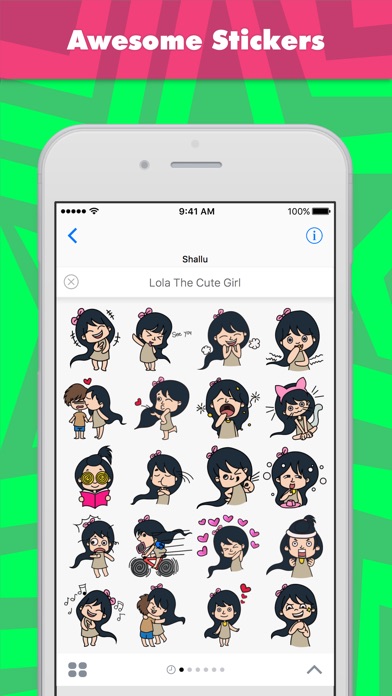 Lola The Cute Girl Stickers review screenshots