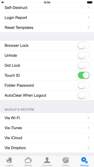 Screenshots of Password Manager Vault - FingerPrint Lock Account Wallet &1 Secure Passcode Safe for iPhone