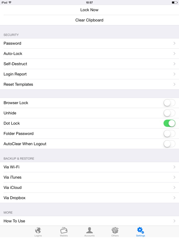Screenshots of Password Manager Vault - FingerPrint Lock Account Wallet &1 Secure Passcode Safe for iPad