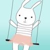 Petit lapin drôle Stickers!