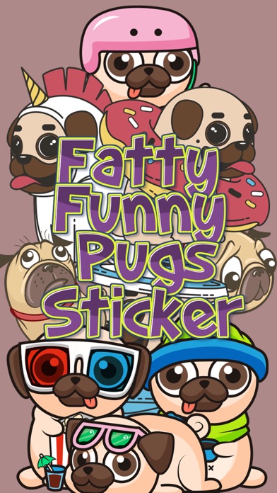 Funny Fatty Pugs Sticker review screenshots