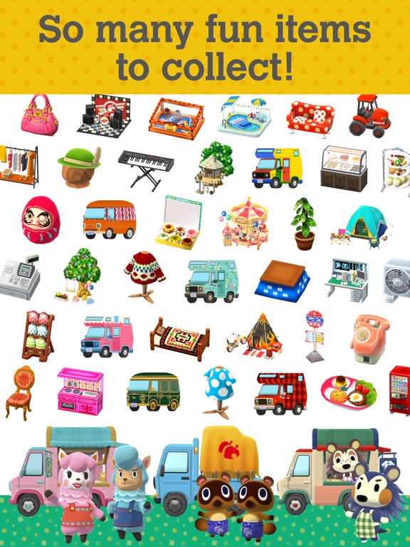 Screenshots of Animal Crossing: Pocket Camp for iPad