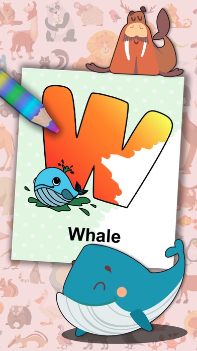 ABC字母表儿童学英文动物画画游戏(3到6岁宝